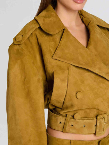 Retrofête Mujer Barcelona Chaqueta Cuzada Ante color Camel sku 741-002406 01 - Foto 5