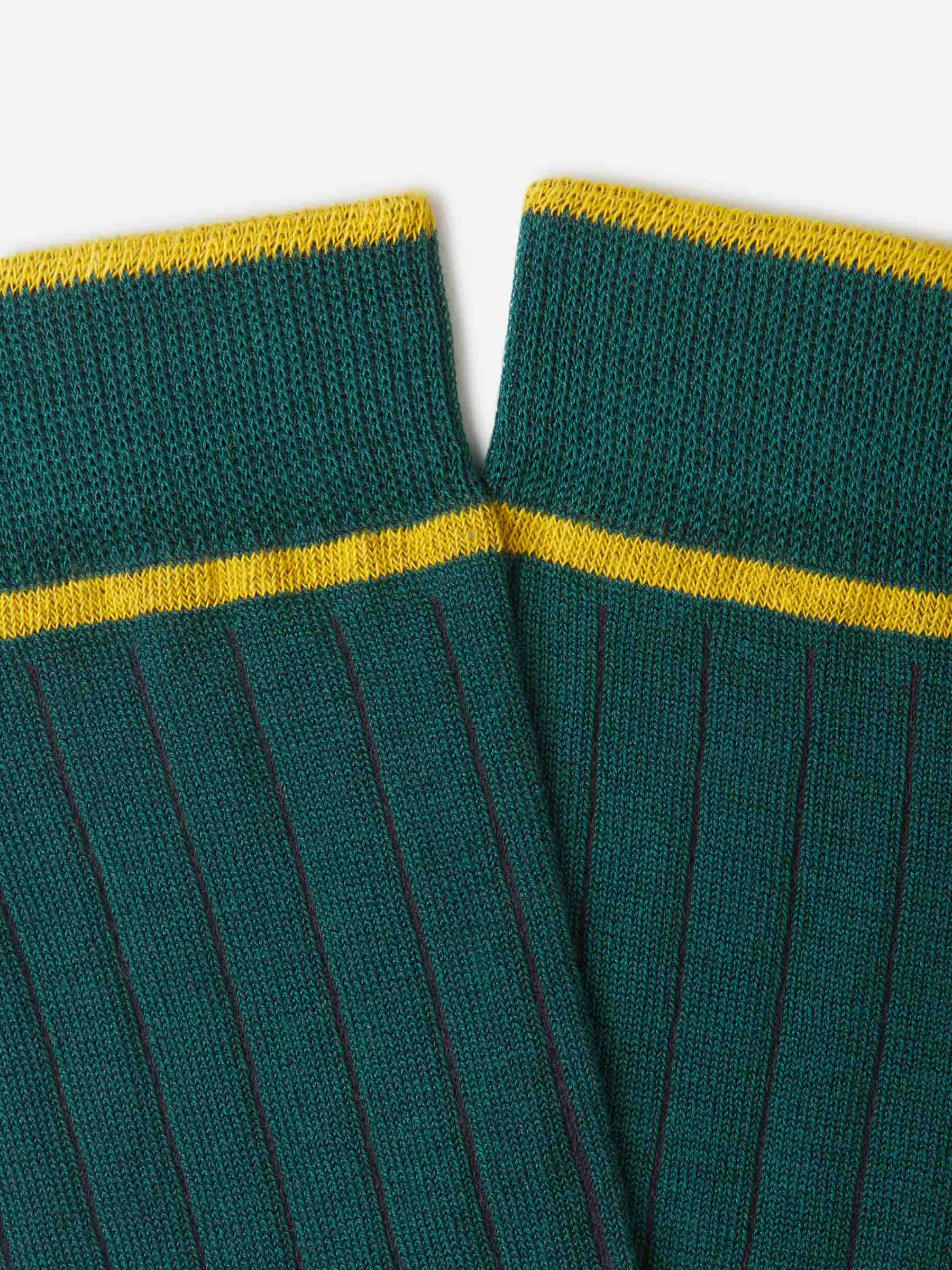 Gallo Hombre Barcelona Calcetines Largos Canalé color Verde Oscuro sku 641-000209 03 - Foto 2