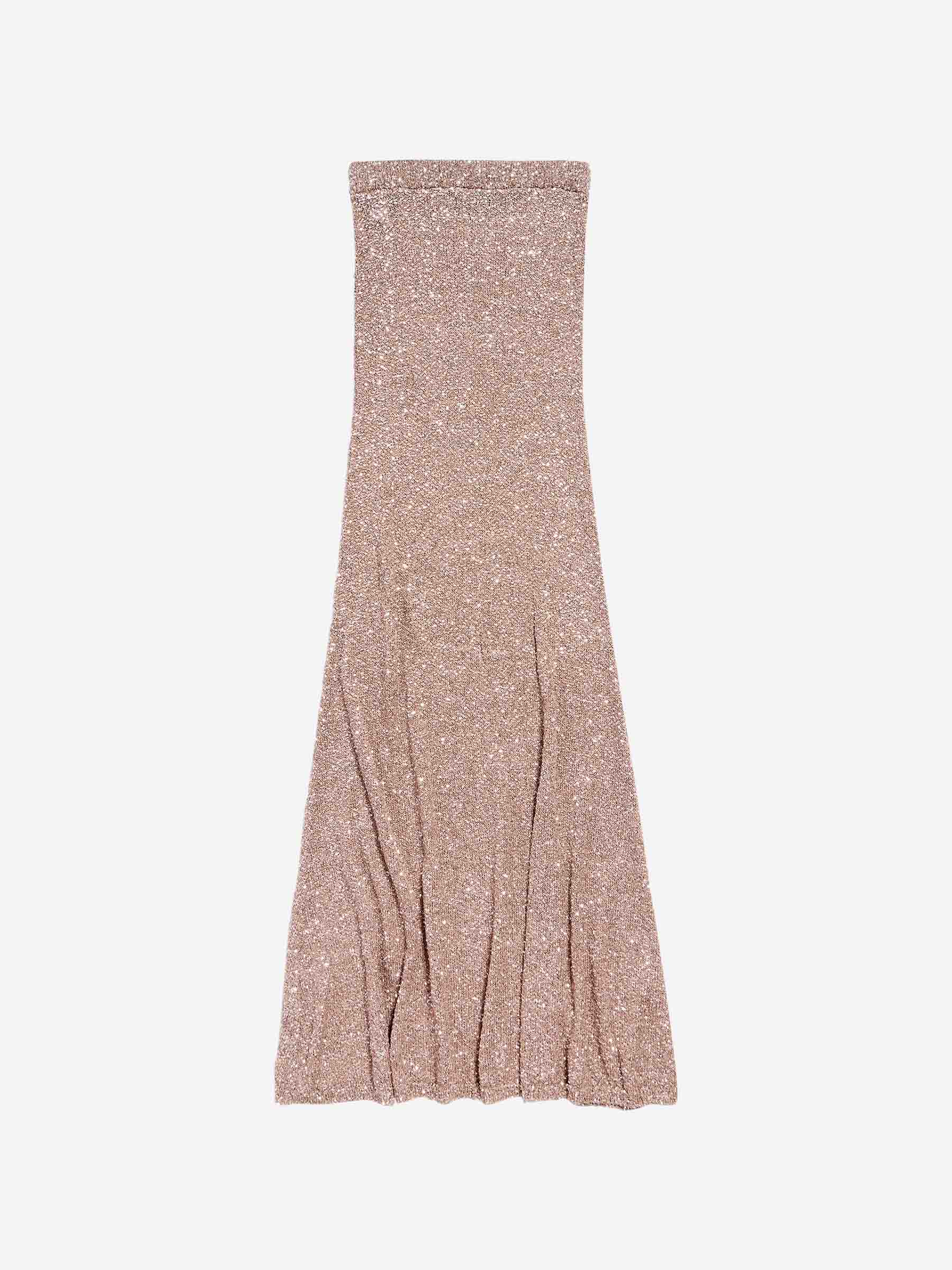 Balenciaga Mujer Barcelona Falda Maxi Lentejuelas color Rosa Envejecido sku 750-001560 01 - Foto 1