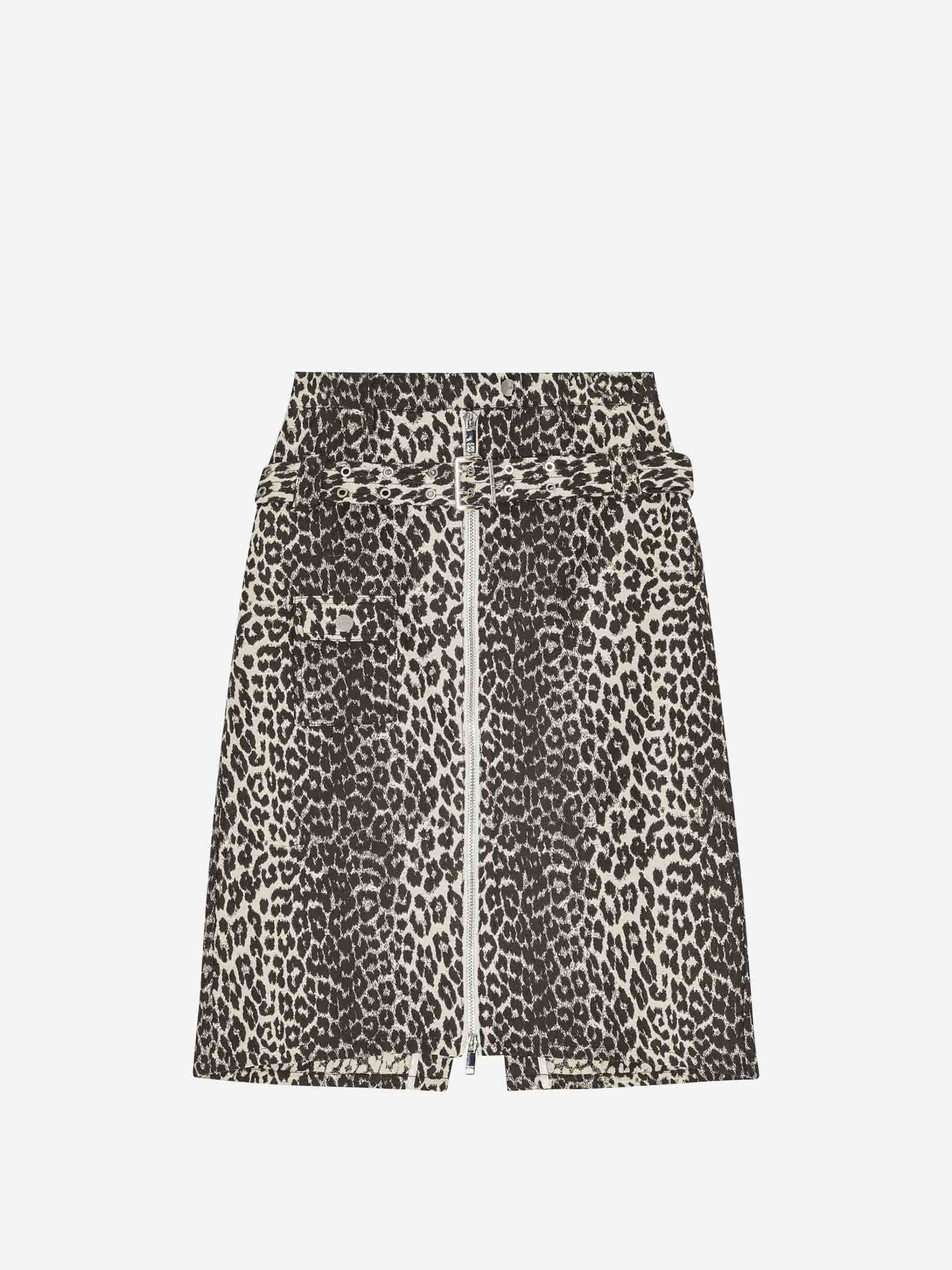 Ganni Mujer Barcelona Falda Midi Tweed color Leopardo sku 750-001617 01 - Foto 1