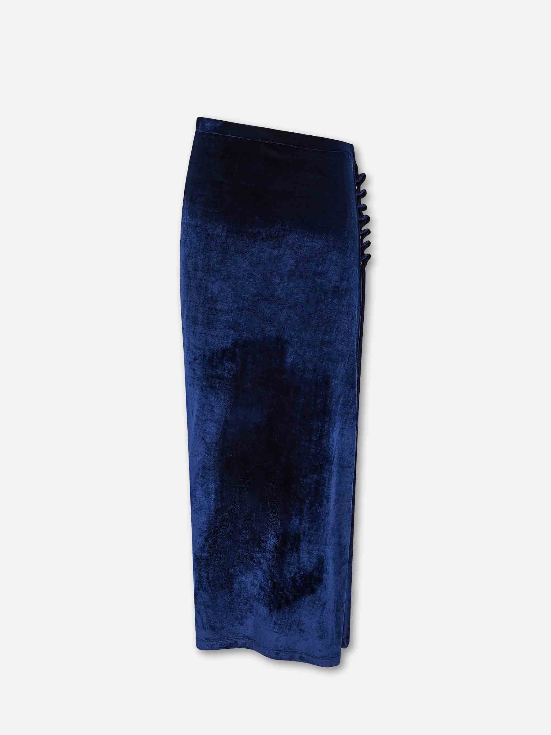 Rabanne Mujer Barcelona Falda Midi Drapeada color Azul Cobalto sku 750-001651 01 - Foto 2