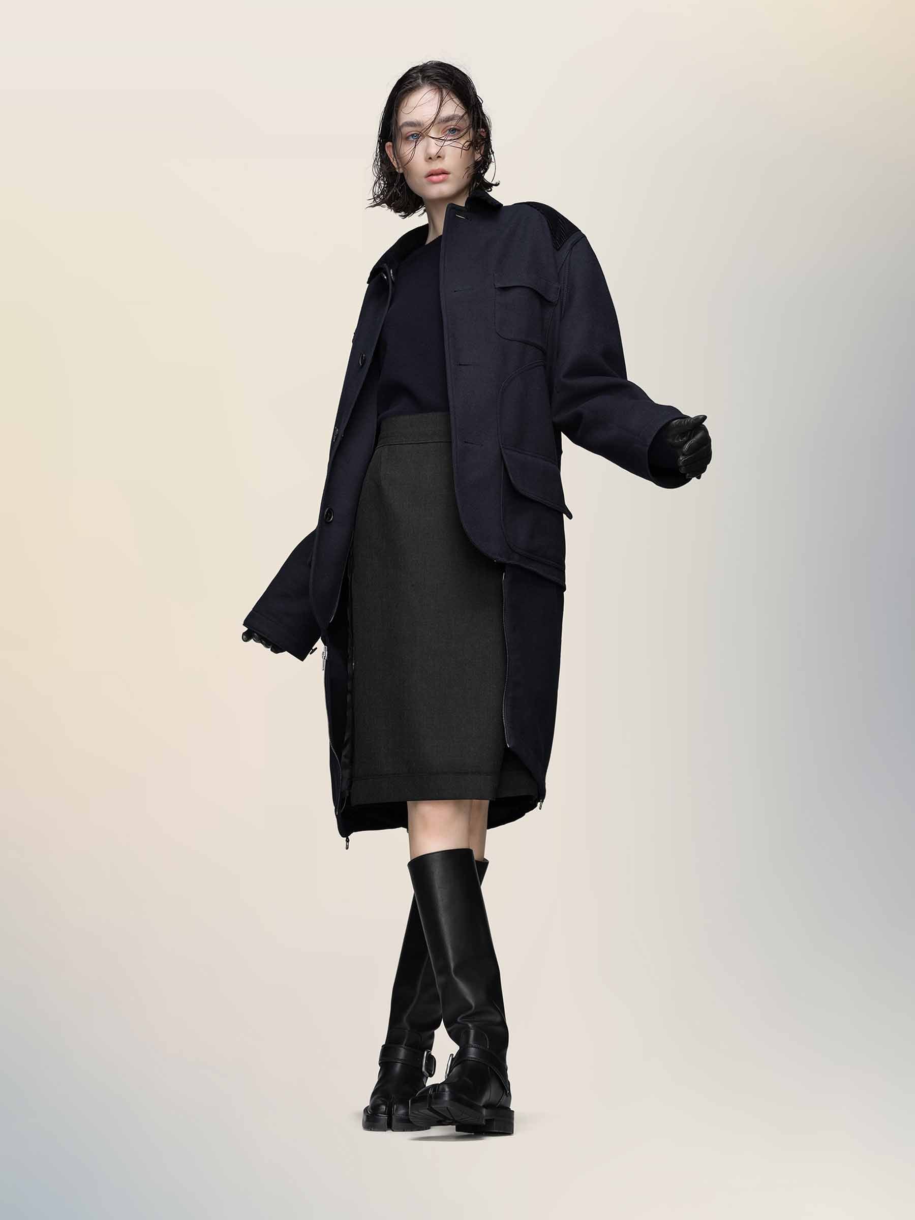 Maison Margiela Mujer Barcelona Falda Midi Minimalista color Negro sku 750-001654 01 - Foto 2