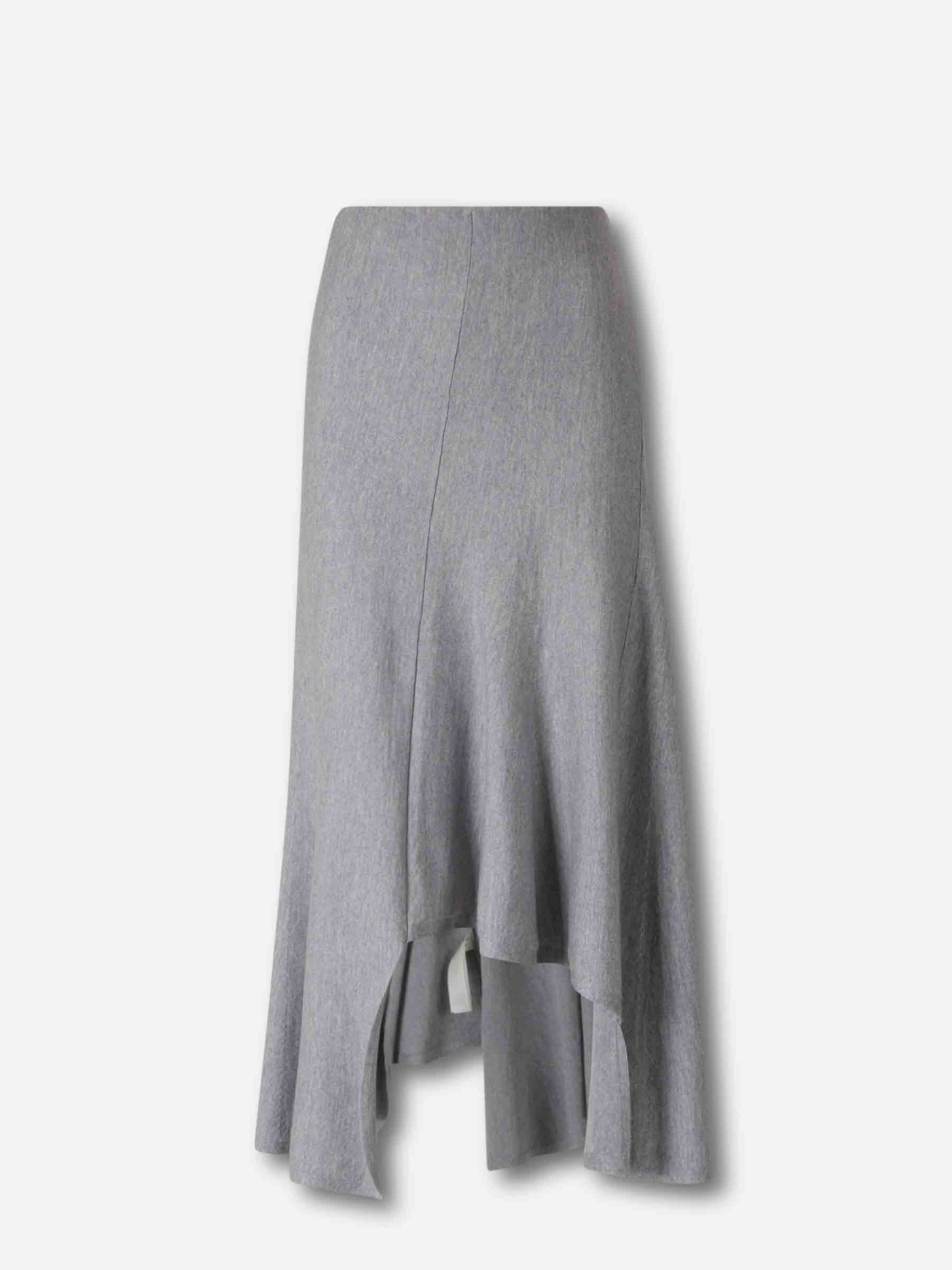 Khaite Mujer Barcelona Falda Midi Asimétrica color Gris Piedra sku 750-001656 01 - Foto 1