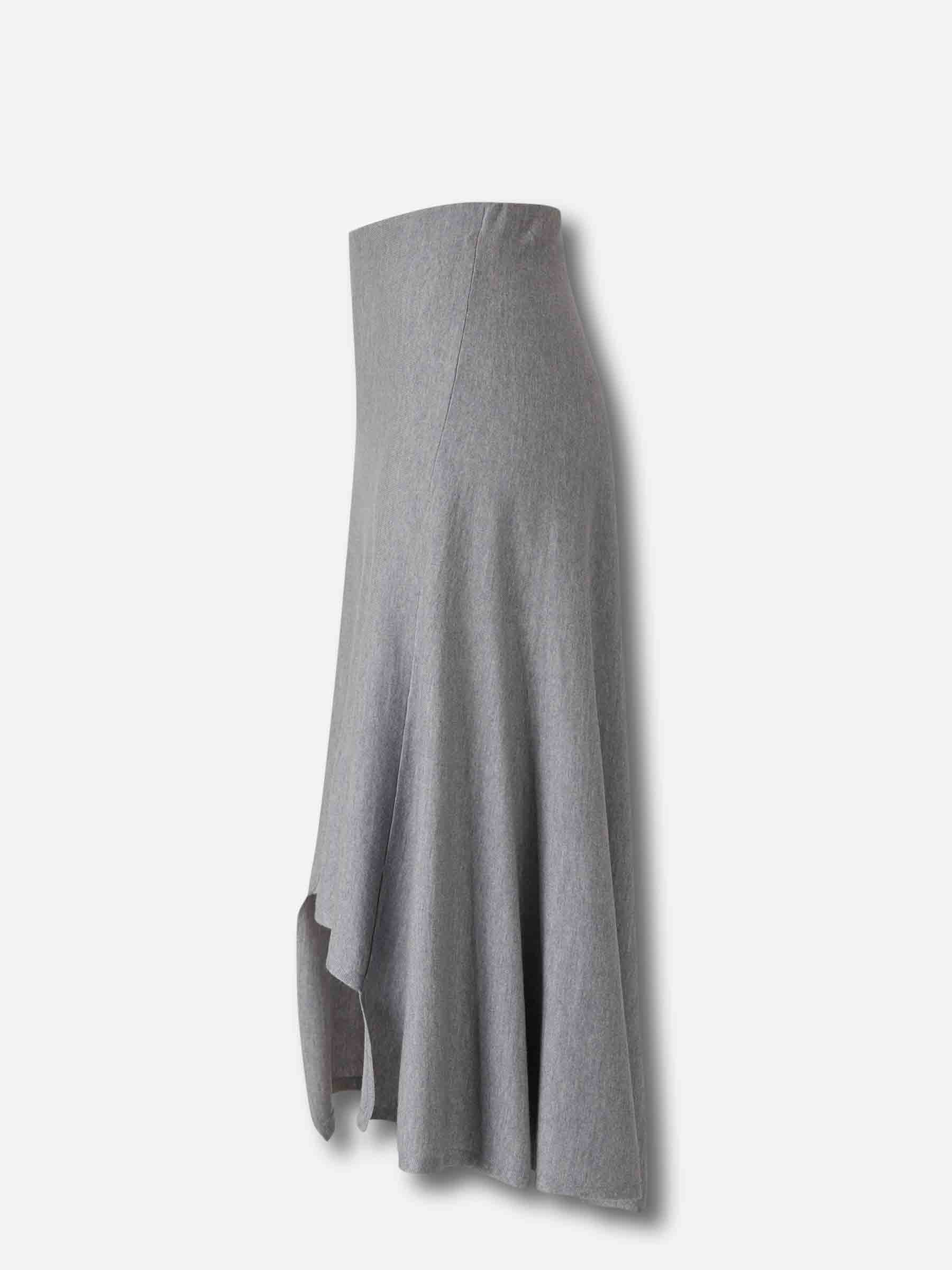 Khaite Mujer Barcelona Falda Midi Asimétrica color Gris Piedra sku 750-001656 01 - Foto 2
