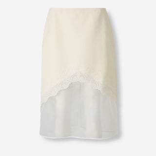 Jil Sander Mujer Barcelona Falda Midi Lana color Crema sku 750-001660 01 - Foto 1