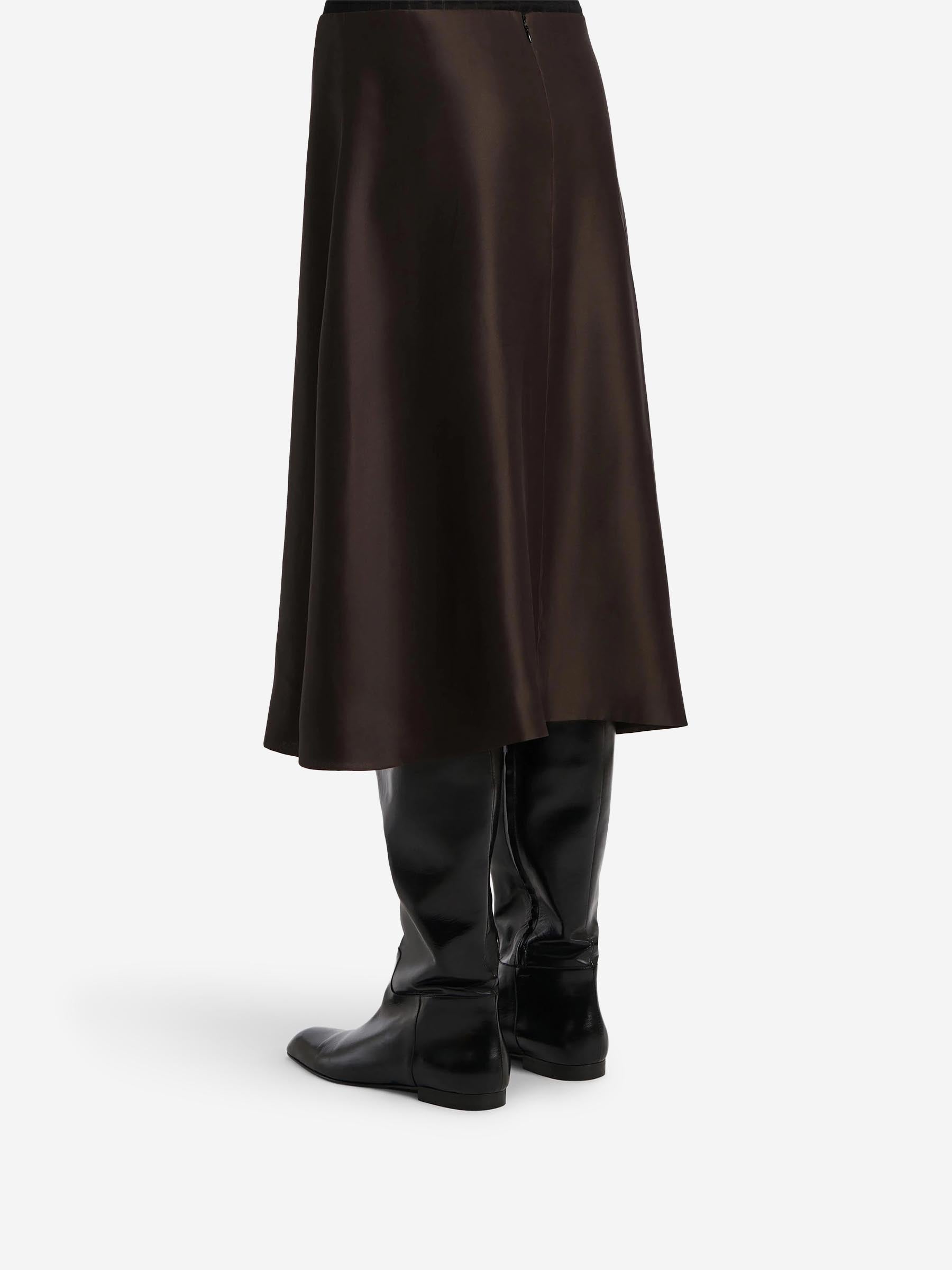 Khaite Mujer Barcelona Falda Midi Nadia color Marrón Oscuro sku 750-001663 01 - Foto 2