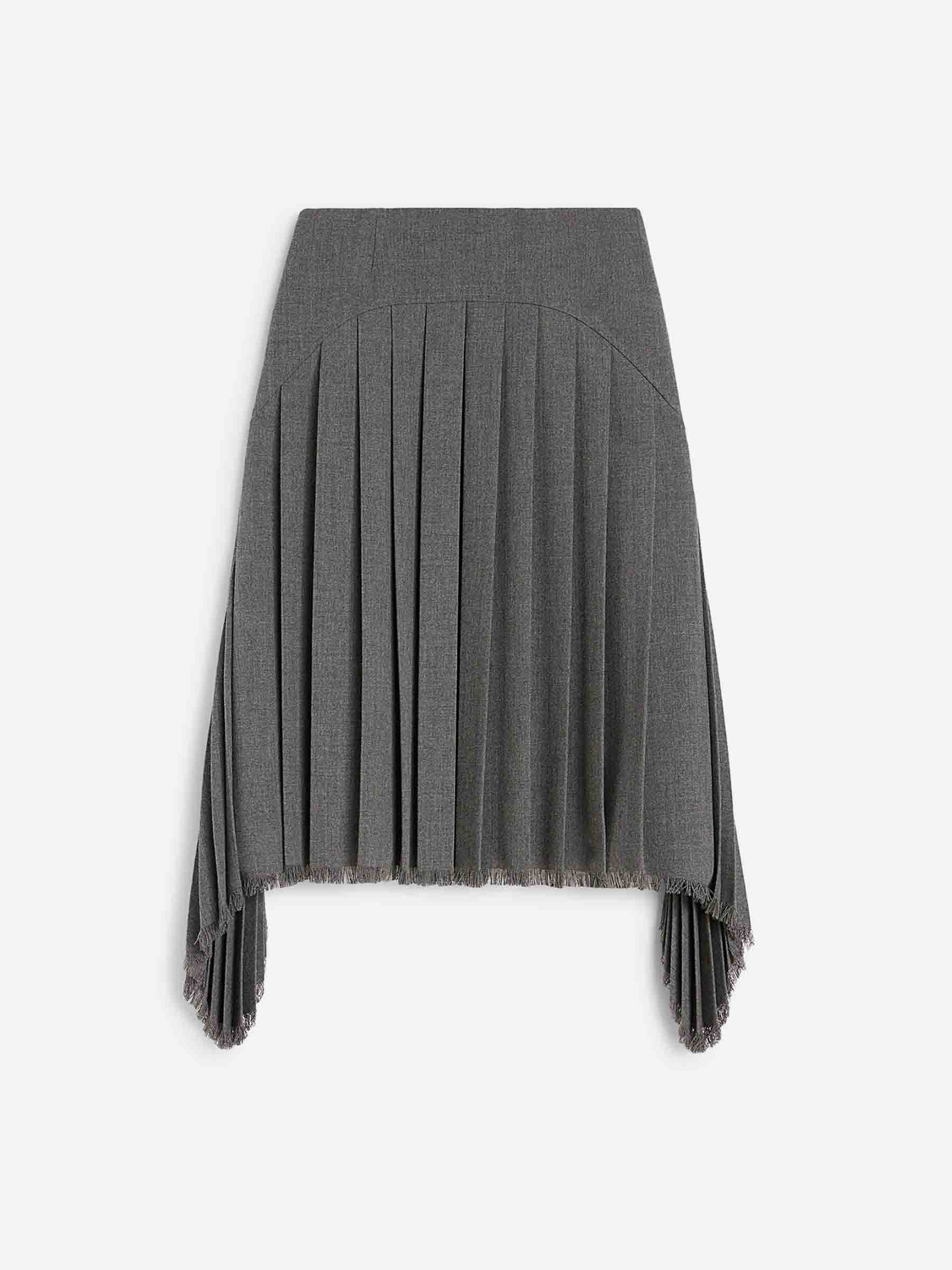 Jil Sander Mujer Barcelona Falda Midi Plisada color Gris Piedra sku 750-001674 01 - Foto 1