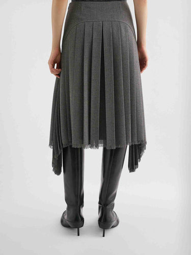 Jil Sander Mujer Barcelona Falda Midi Plisada color Gris Piedra sku 750-001674 01 - Foto 3