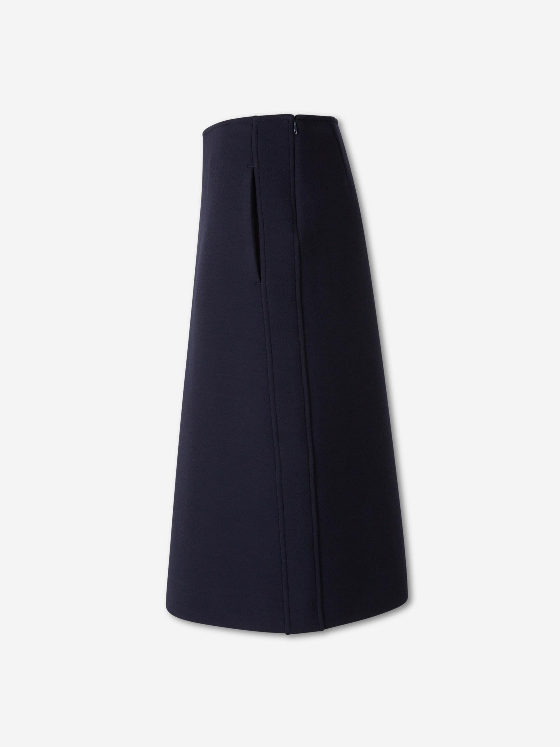 Jil Sander Mujer Barcelona Falda Midi Acampanada color Azul Noche sku 750-001677 01 - Foto 2