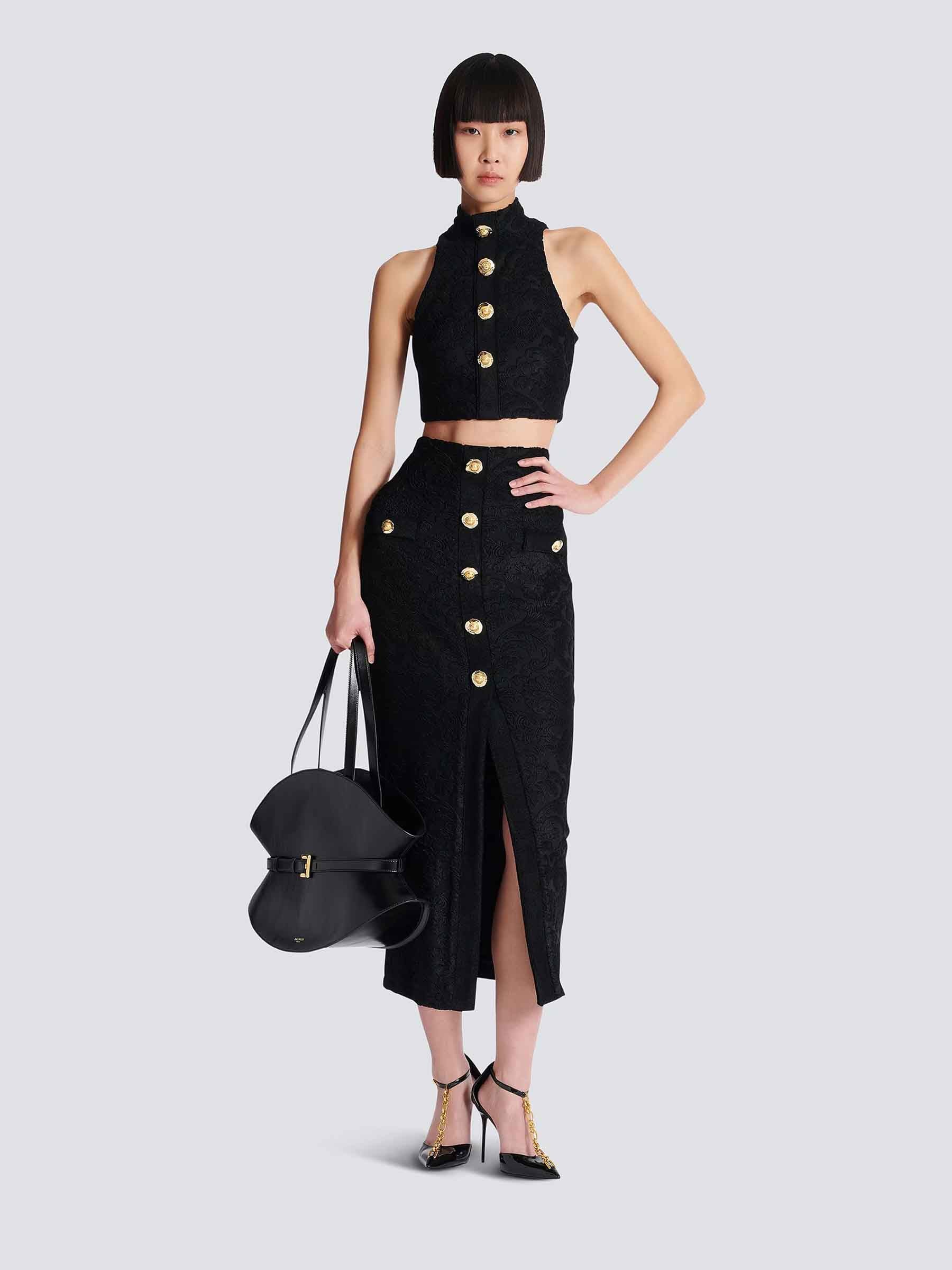 Balmain Mujer Barcelona Falda Midi Barroco color Negro sku 750-001678 01 - Foto 2