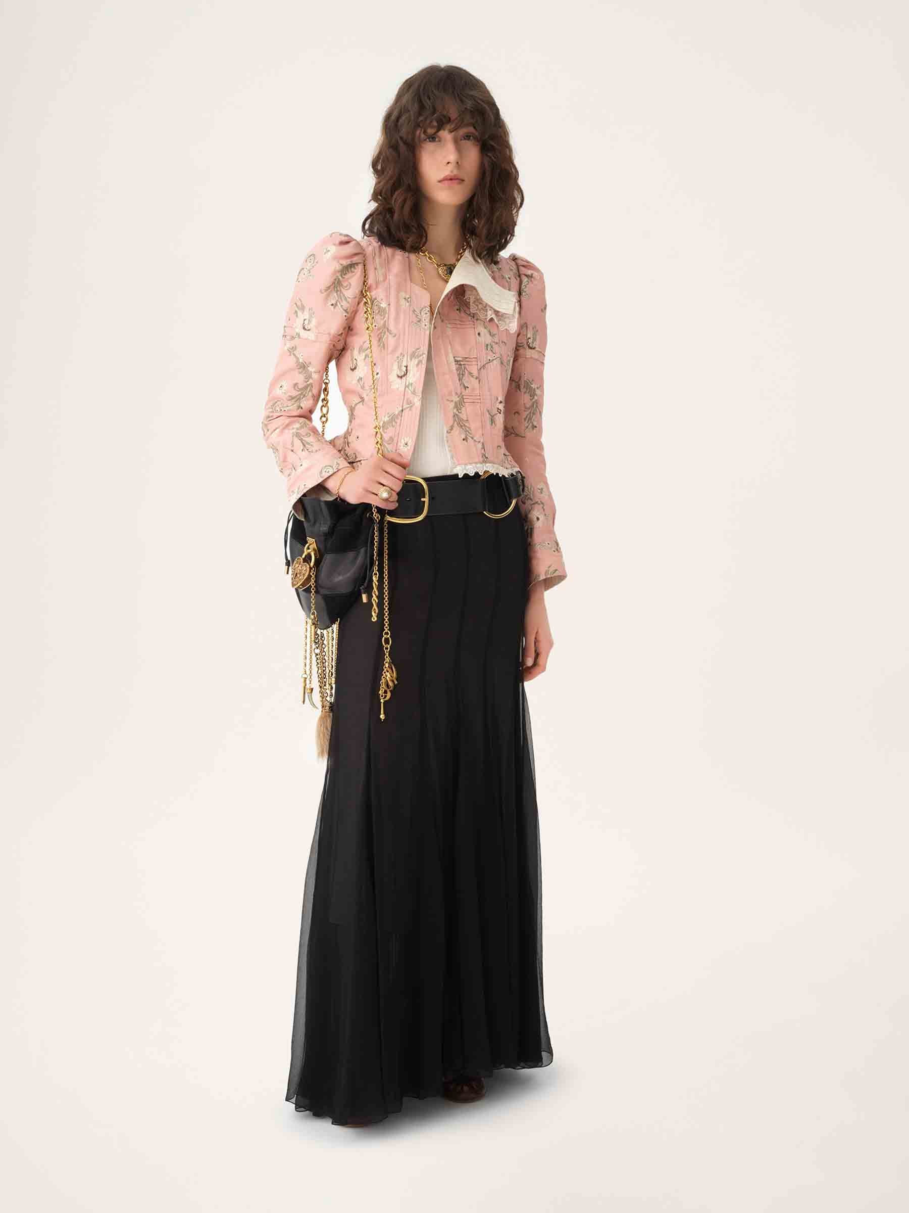 Chloé Mujer Barcelona Falda Maxi Chiffon color Negro sku 750-001681 01 - Foto 1