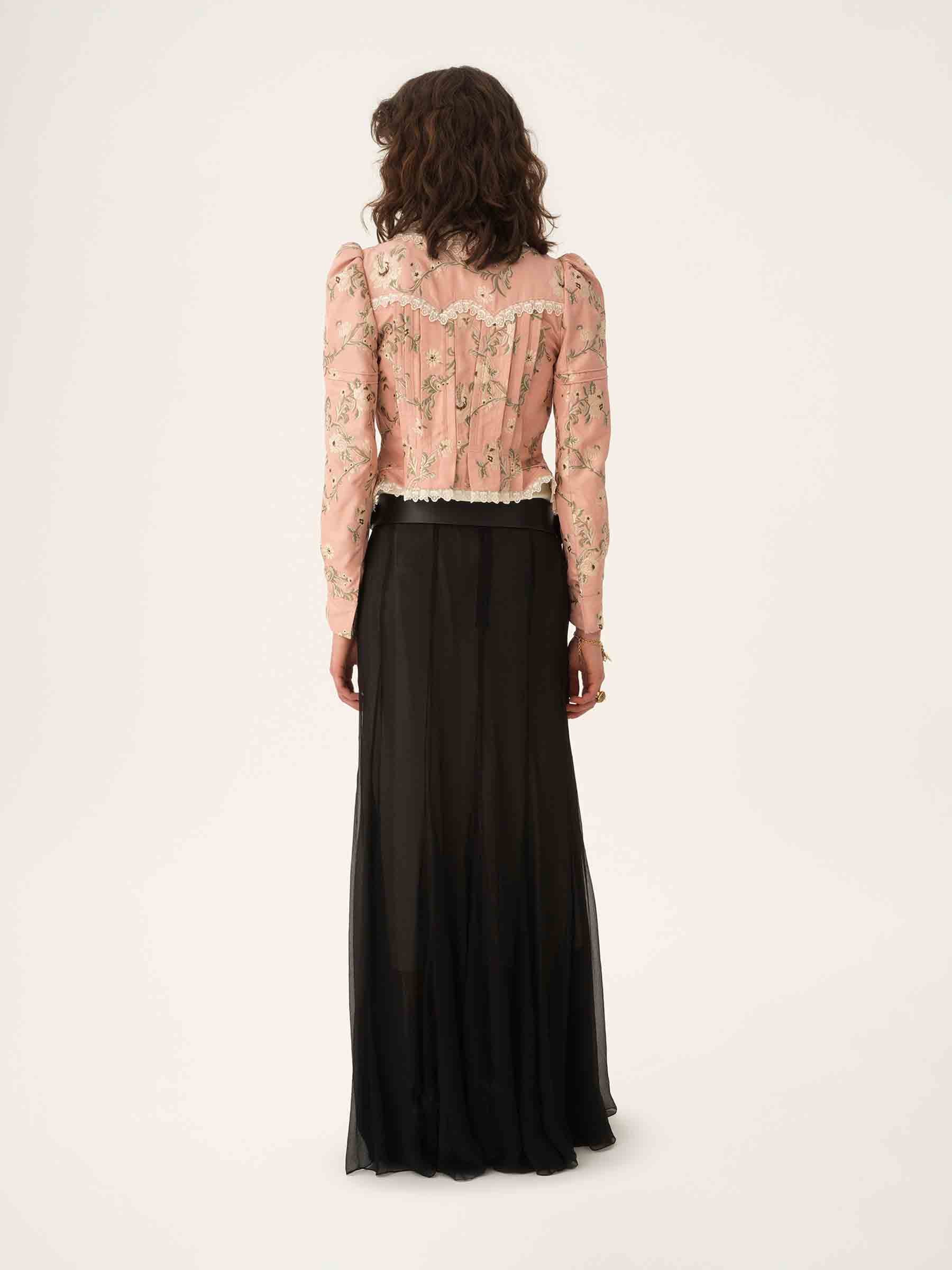 Chloé Mujer Barcelona Falda Maxi Chiffon color Negro sku 750-001681 01 - Foto 2