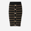Balmain Mujer Barcelona Falda Midi Listada color Negro sku 750-001685 01 - Foto 1