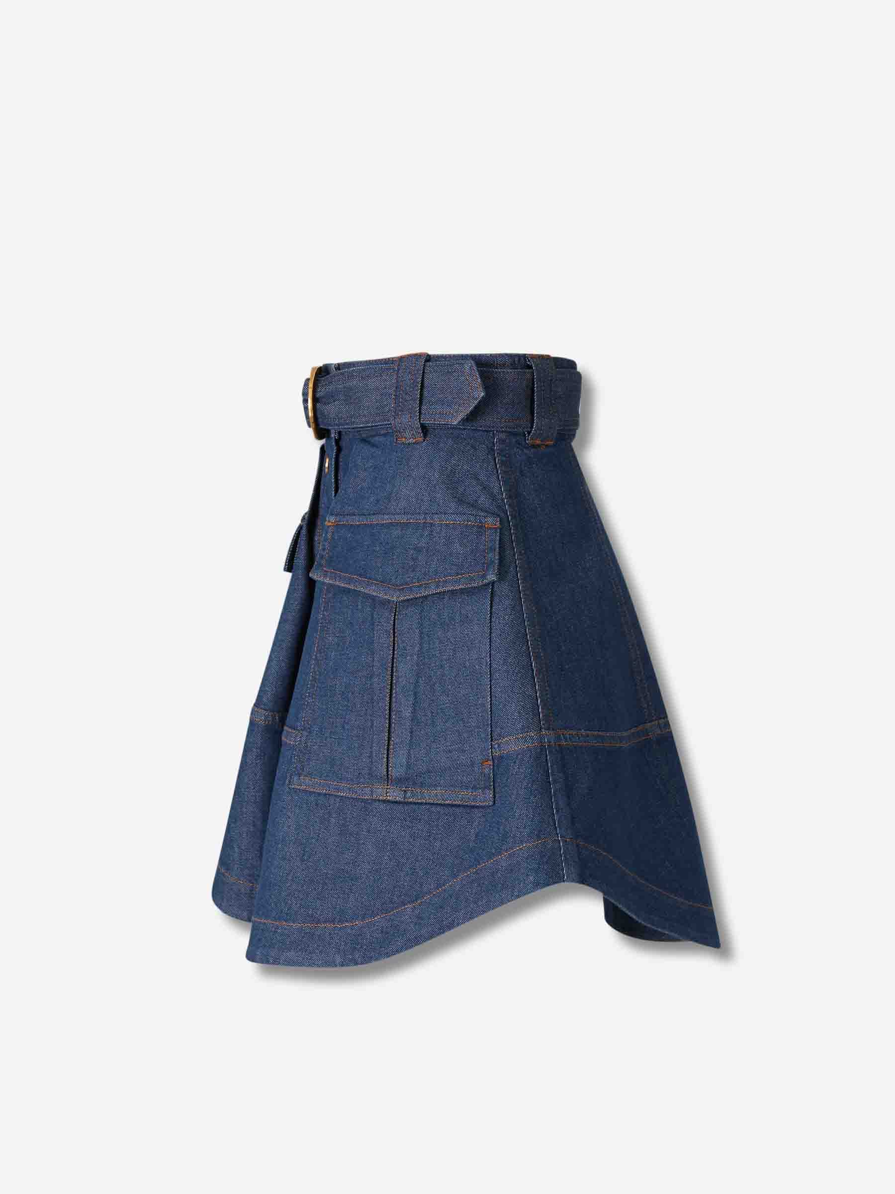 Zimmermann Mujer Barcelona Falda Mini Denim color Azul Denim sku 750-001692 01 - Foto 2