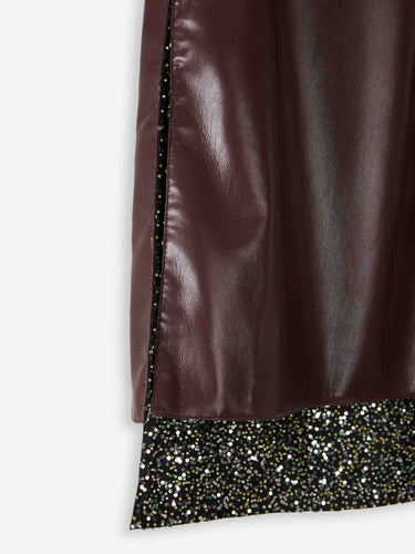 Rabanne Mujer Barcelona Falda Midi Piel color Burdeos sku 750-001700 01 - Foto 6