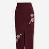 Erdem Mujer Barcelona Falda Midi Punto color Burdeos sku 750-001708 01 - Foto 1