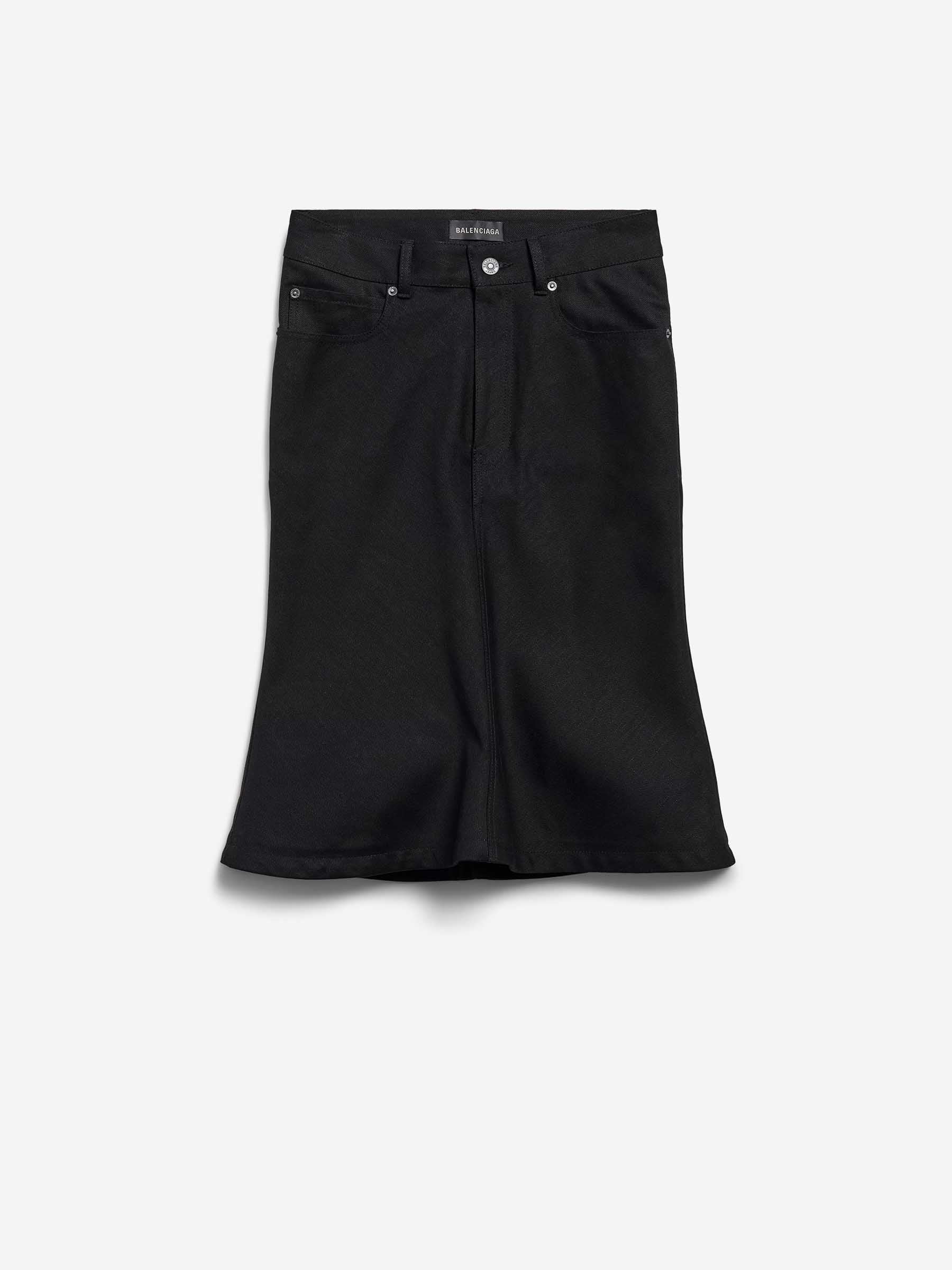 Balenciaga Mujer Barcelona Falda Midi Godet color Negro sku 750-001709 01 - Foto 1