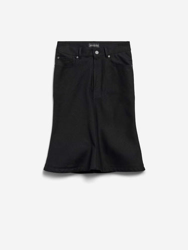 Balenciaga Mujer Barcelona Falda Midi Godet color Negro sku 750-001709 01 - Foto 1