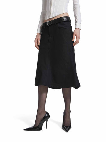 Balenciaga Mujer Barcelona Falda Midi Godet color Negro sku 750-001709 01 - Foto 2