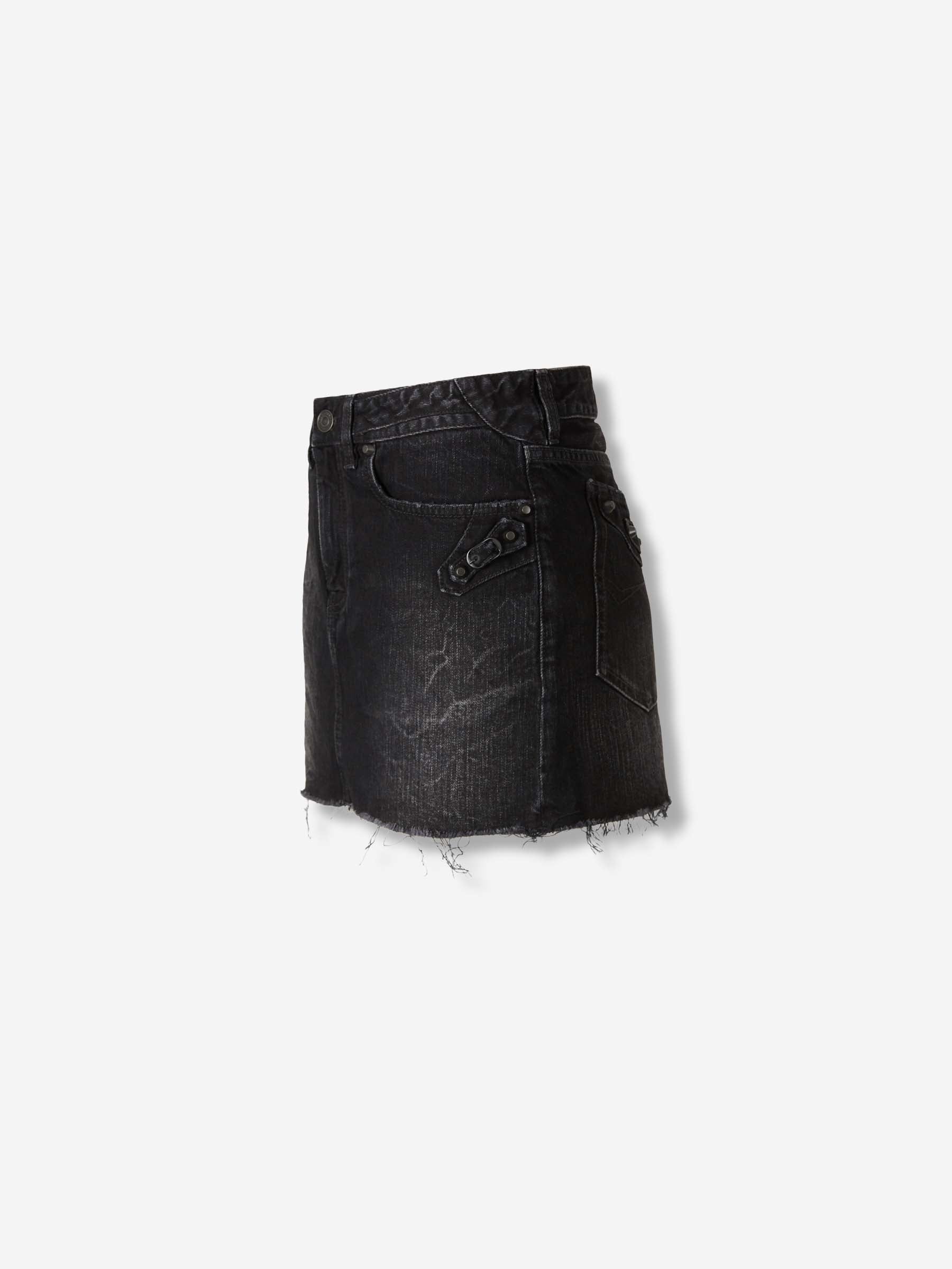 Balenciaga Mujer Barcelona Falda MiniDenim color Negro sku 750-001710 01 - Foto 2