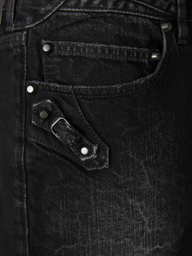 Balenciaga Mujer Barcelona Falda MiniDenim color Negro sku 750-001710 01 - Foto 4