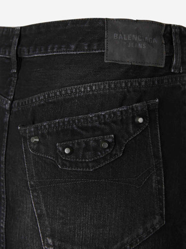 Balenciaga Mujer Barcelona Falda MiniDenim color Negro sku 750-001710 01 - Foto 5