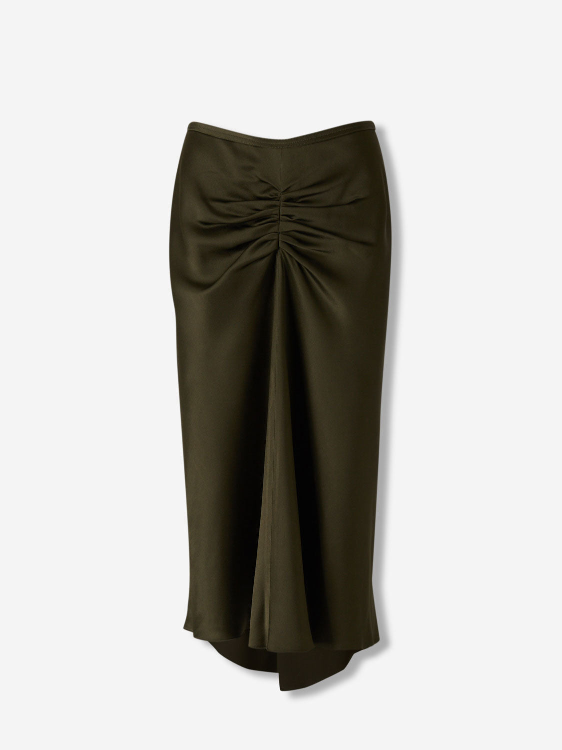 Victoria Beckham Mujer Barcelona Falda Crepé Satén color Verde Militar sku 750-001712 01 - Foto 1