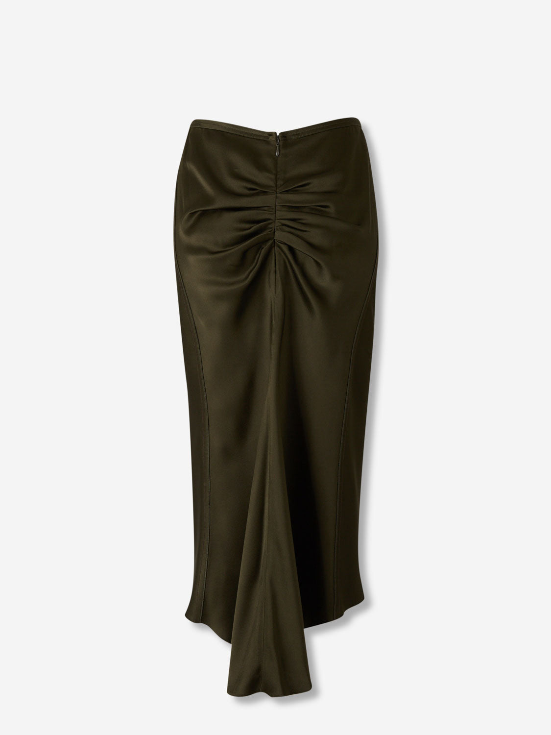 Victoria Beckham Mujer Barcelona Falda Crepé Satén color Verde Militar sku 750-001712 01 - Foto 2