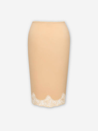 Saint Laurent Mujer Barcelona Falda Midi Encaje color Nude sku 750-001715 01 - Foto 3