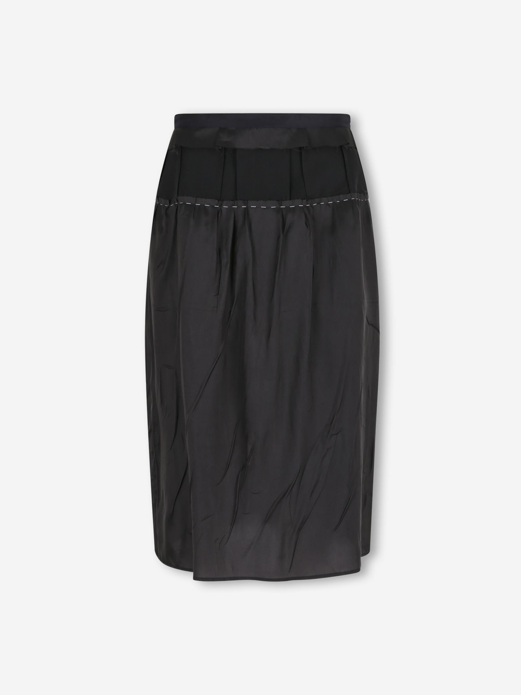 Maison Margiela Mujer Barcelona Falda Midi Anonymity color Negro sku 750-001721 01 - Foto 1