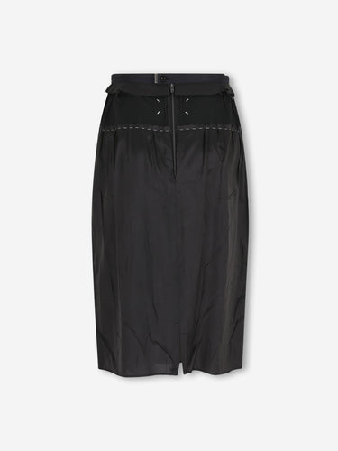 Maison Margiela Mujer Barcelona Falda Midi Anonymity color Negro sku 750-001721 01 - Foto 2