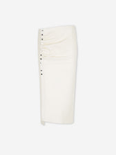 Rabanne Mujer Barcelona Falda Midi Drapeada color Marfil sku 750-001722 01 - Foto 1