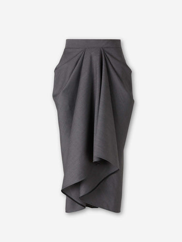 Givenchy Mujer Barcelona Falda Midi Drapeada color Gris sku 750-001727 01 - Foto 1