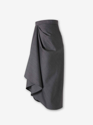Givenchy Mujer Barcelona Falda Midi Drapeada color Gris sku 750-001727 01 - Foto 2