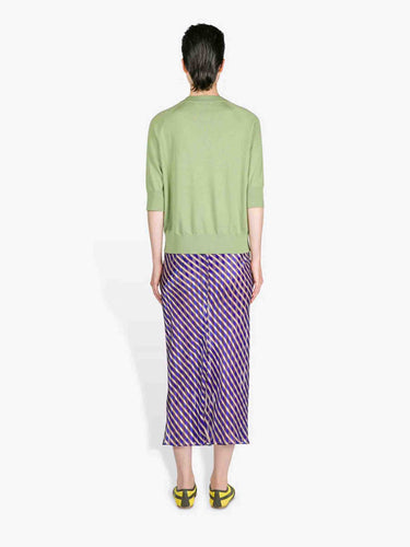 Dries Van Noten Mujer Barcelona Falda Midi Devoré color Violeta sku 750-001728 01 - Foto 3
