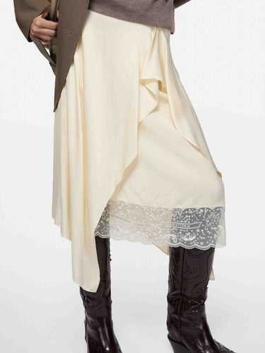 Acne Studios Mujer Barcelona Falda Midi Drapeada color Crema sku 750-001729 01 - Foto 4