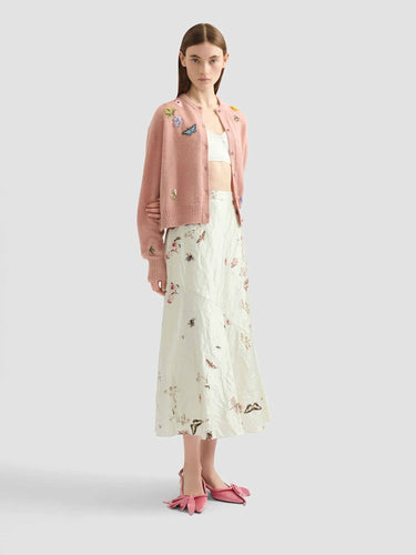 Erdem Mujer Barcelona Falda Midi Estampada color Marfil sku 750-001730 01 - Foto 2