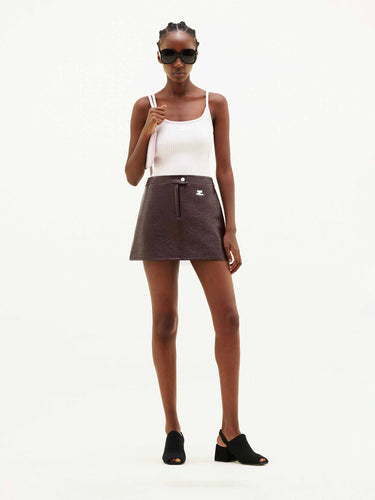 Courrèges Mujer Barcelona Falda Mini Vinyl color Burdeos sku 750-001732 01 - Foto 2