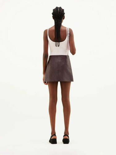 Courrèges Mujer Barcelona Falda Mini Vinyl color Burdeos sku 750-001732 01 - Foto 3