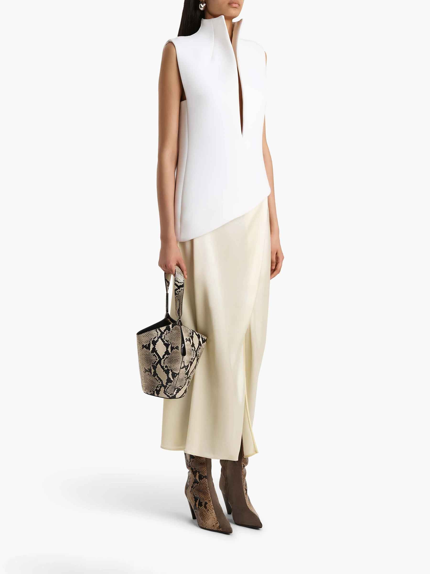 Khaite Mujer Barcelona Falda Midi Demi color Amarillo Claro sku 750-001734 01 - Foto 2