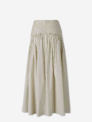 Staud Mujer Barcelona Falda Midi Rayas color Crema sku 750-001738 01 - Foto 2