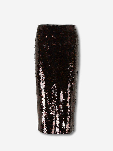 Staud Mujer Barcelona Falda Midi Ciara color Marrón Oscuro sku 750-001740 01 - Foto 1