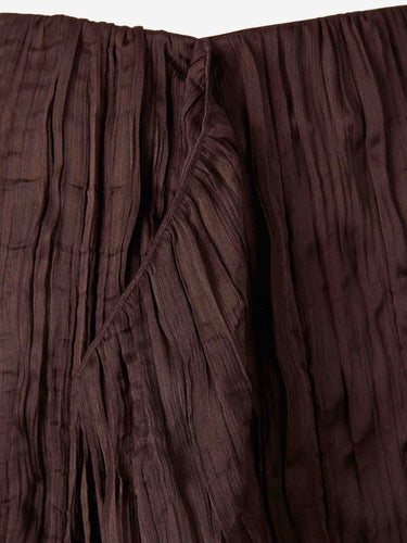 Staud  Barcelona Falda Midi Mai color Marrón Oscuro sku 750-001741 01 - Foto 4