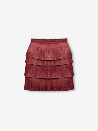 PatBo Mujer Barcelona Falda Flecos Amber color Terracota sku 750-001742 01 - Foto 1