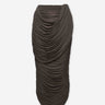 Magda Butrym Mujer Barcelona Falda Midi Drapeada color Marrón Oscuro sku 750-001746 01 - Foto 1