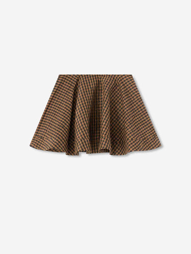 Ganni Mujer Barcelona Falda Mini Cuadros color Camel sku 750-001753 01 - Foto 1