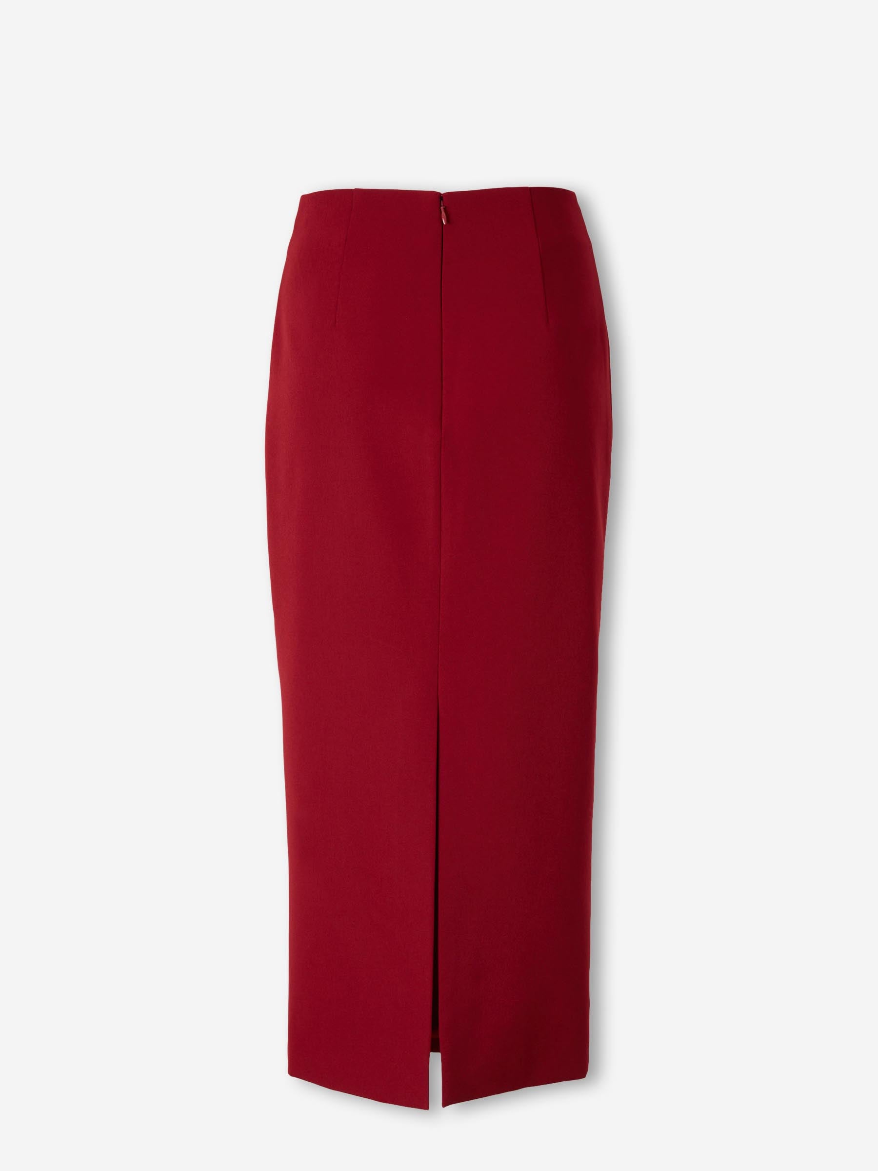 Roland Mouret Mujer Barcelona Falda Midi Crepe color Burdeos sku 750-001759 01 - Foto 2