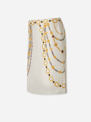 Versace Mujer Barcelona Falda Tubo Estampada color Marfil sku 750-001762 01 - Foto 2
