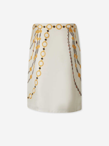 Versace Mujer Barcelona Falda Tubo Estampada color Marfil sku 750-001762 01 - Foto 3