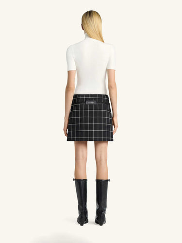 Courrèges Mujer Barcelona Falda Mini Cuadros color Blanco Y Negro sku 750-001770 01 - Foto 3